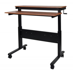 height adjustable standing desk crank bottom