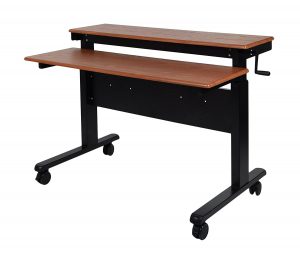 height adjustable standing desk crank top